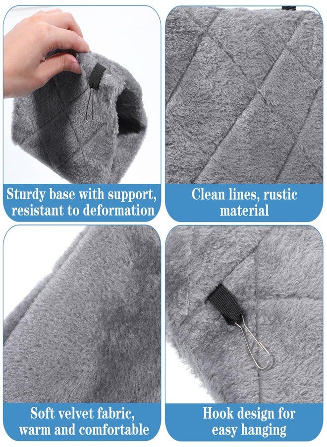 HaiFafafaing 2 Pcs Warm Bird Nest House, Parrot Sleeping Bed Hanging Hammock, Snuggle Cave Hideaway Tent for Pet Parrot, Macaw, Budgies, Cockatiels, Cockatoo, Lovebird, Blue and Grey - Image 3